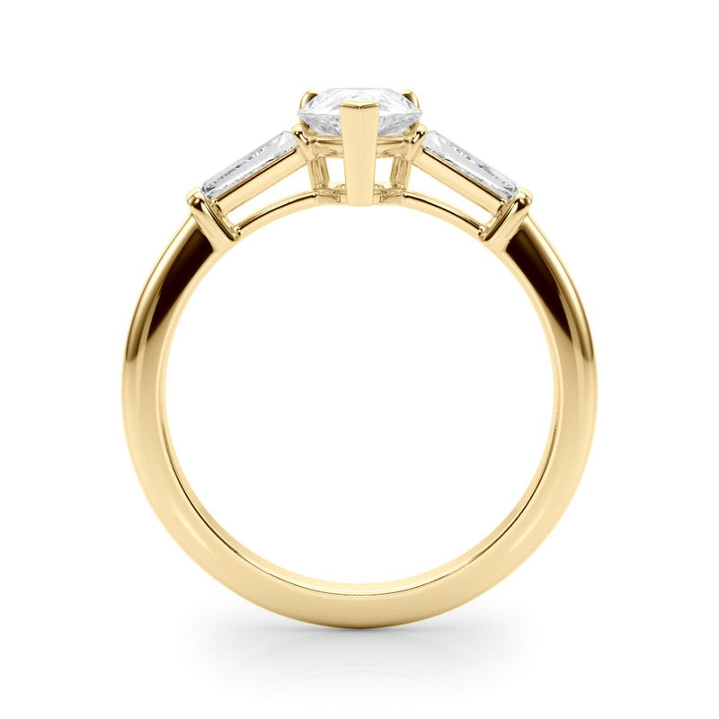 Salma Pear Three Stone Engagement Ring
