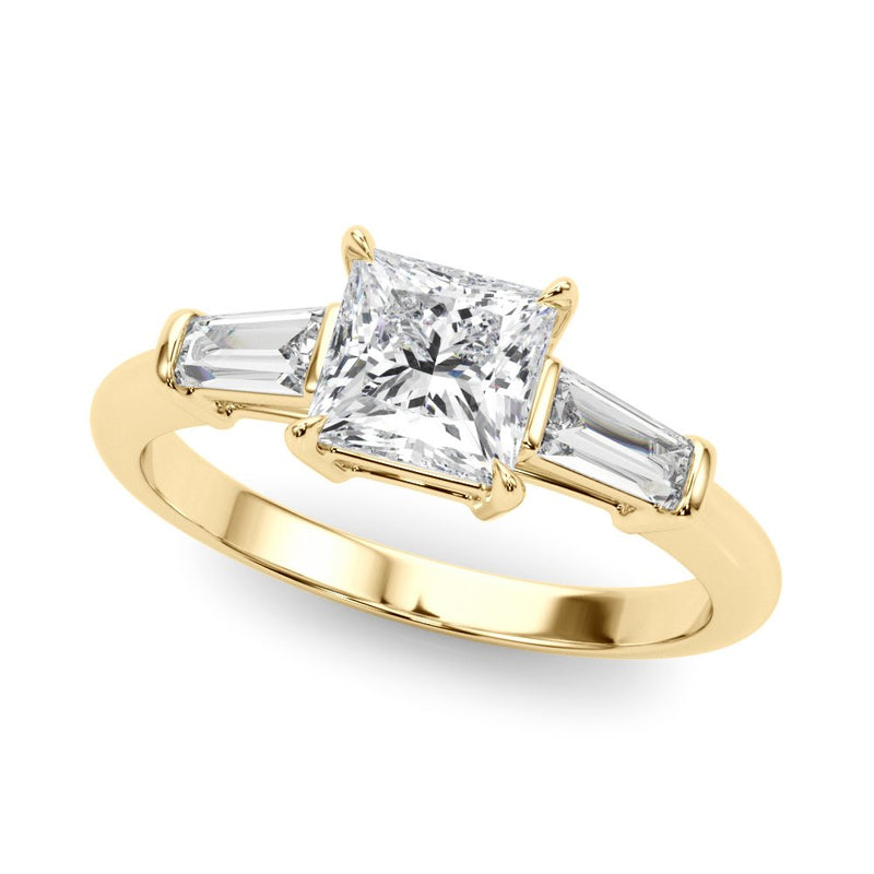 Samira Princess Cut Three Stone Engagement Ring