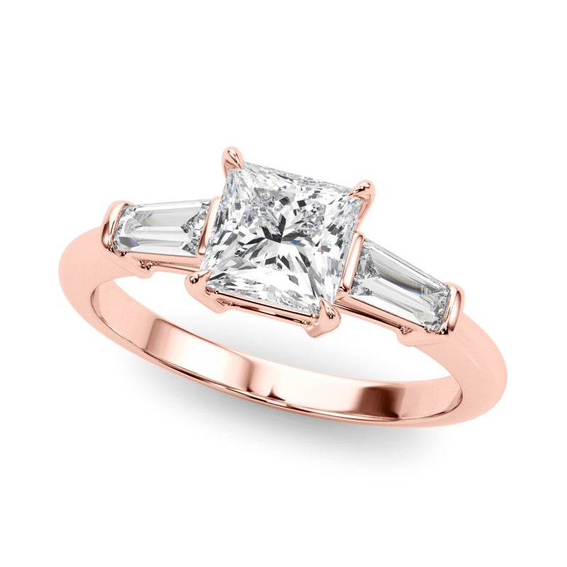 Samira Princess Cut Three Stone Engagement Ring