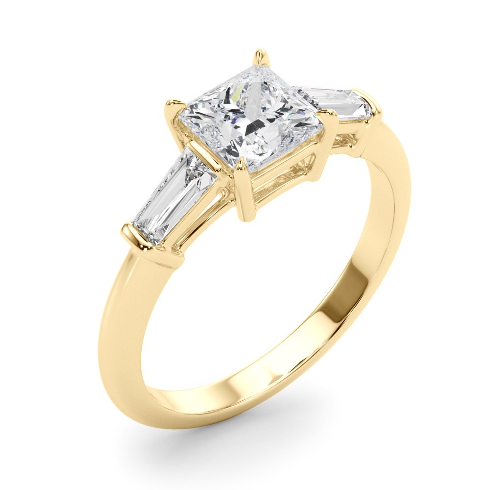 Samira Pear Three Stone Engagement Ring In 14k White Gold