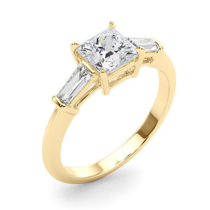 Samira Pear Three Stone Engagement Ring In 14k White Gold