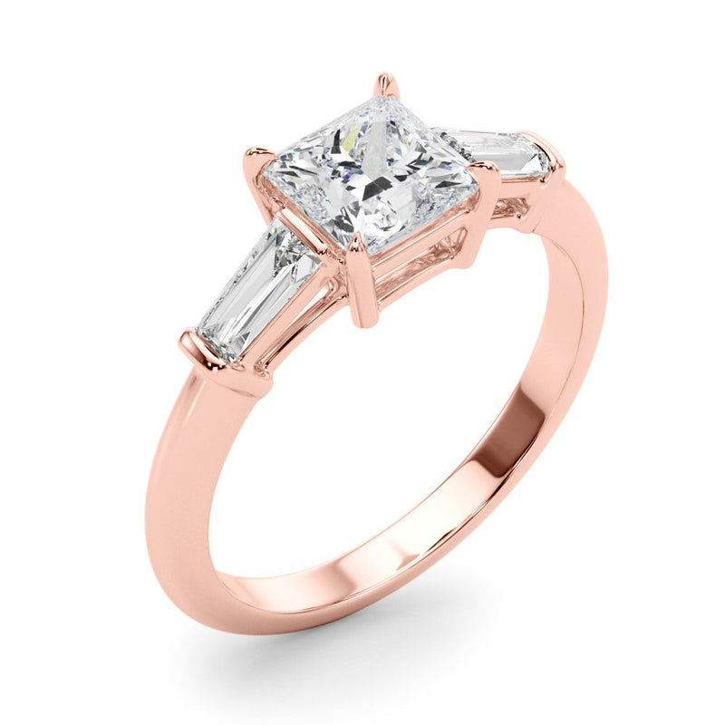 Samira Princess Cut Three Stone Engagement Ring