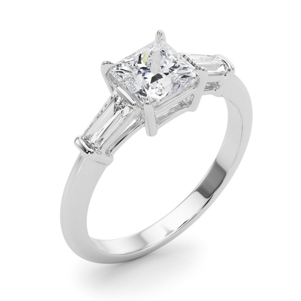 Samira Pear Three Stone Engagement Ring In 14k White Gold