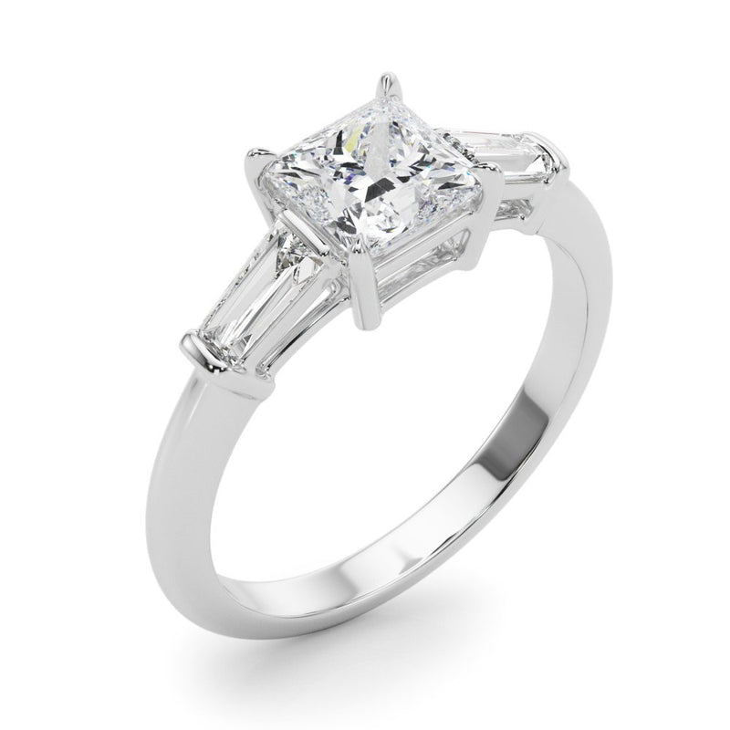 Samira Princess Cut Three Stone Engagement Ring