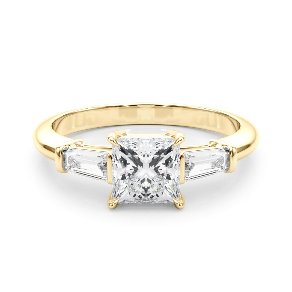 Samira Pear Three Stone Engagement Ring In 14k White Gold