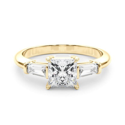 Samira Pear Three Stone Engagement Ring In 14k White Gold