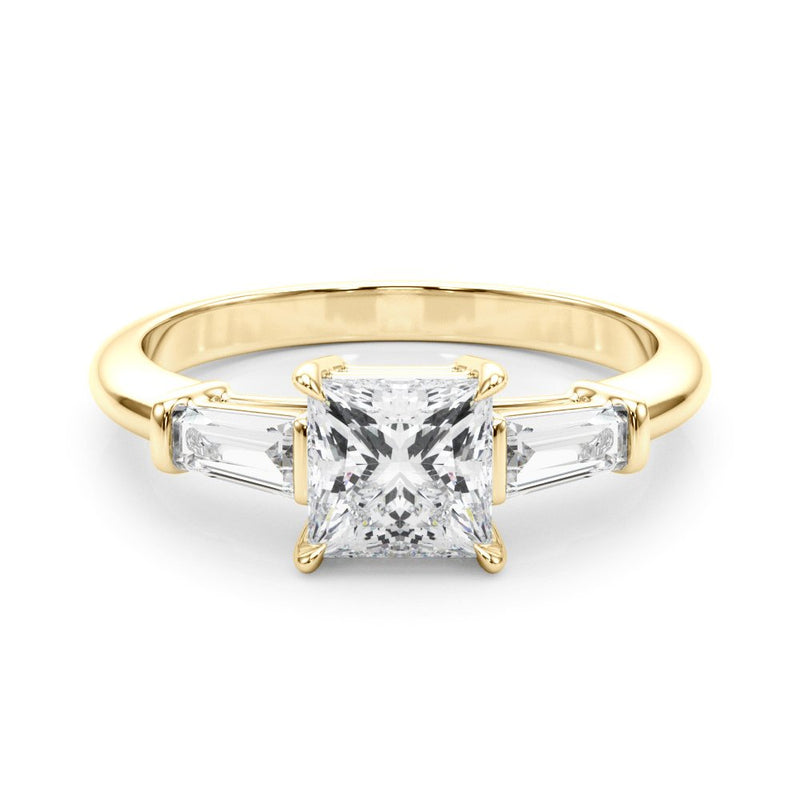 Samira Princess Cut Three Stone Engagement Ring