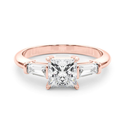 Samira Pear Three Stone Engagement Ring In 14k White Gold