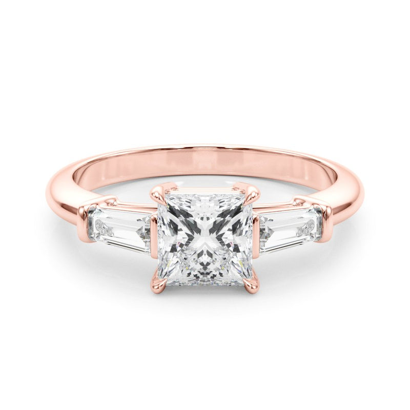 Samira Princess Cut Three Stone Engagement Ring