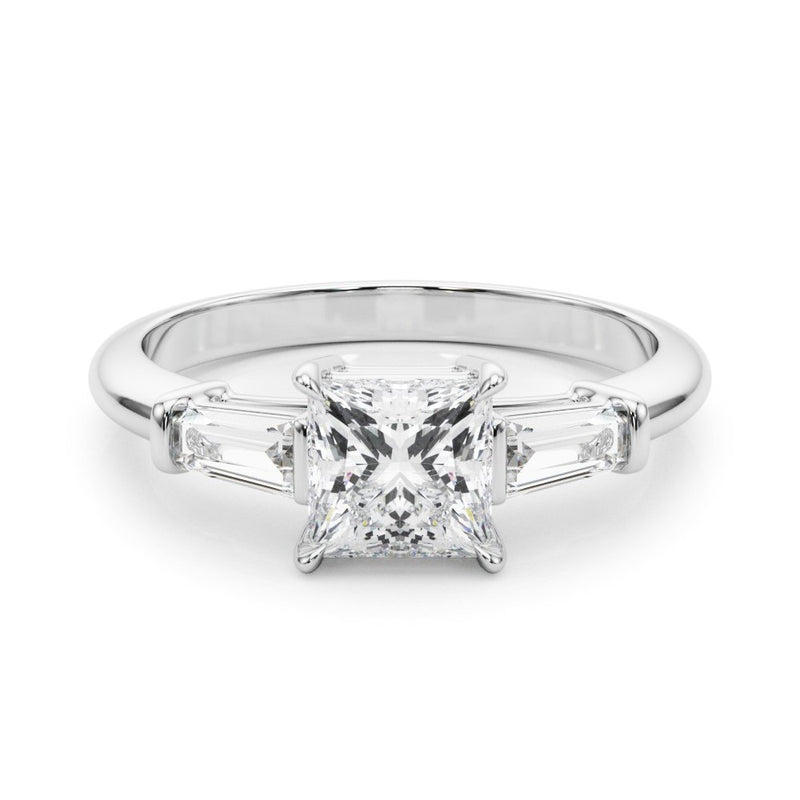 Samira Princess Cut Three Stone Engagement Ring