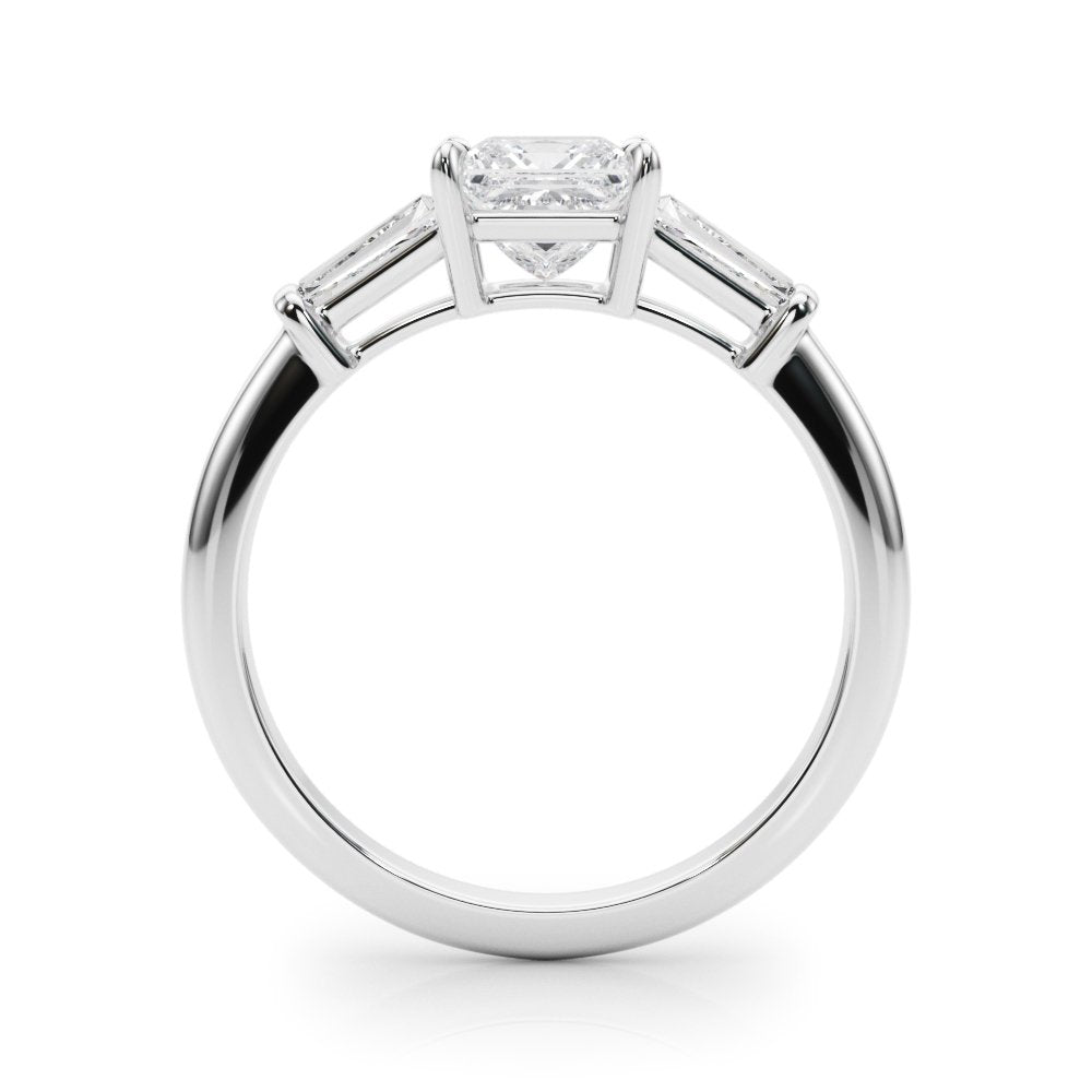 Samira Pear Three Stone Engagement Ring In 14k White Gold