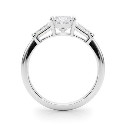 Samira Pear Three Stone Engagement Ring In 14k White Gold