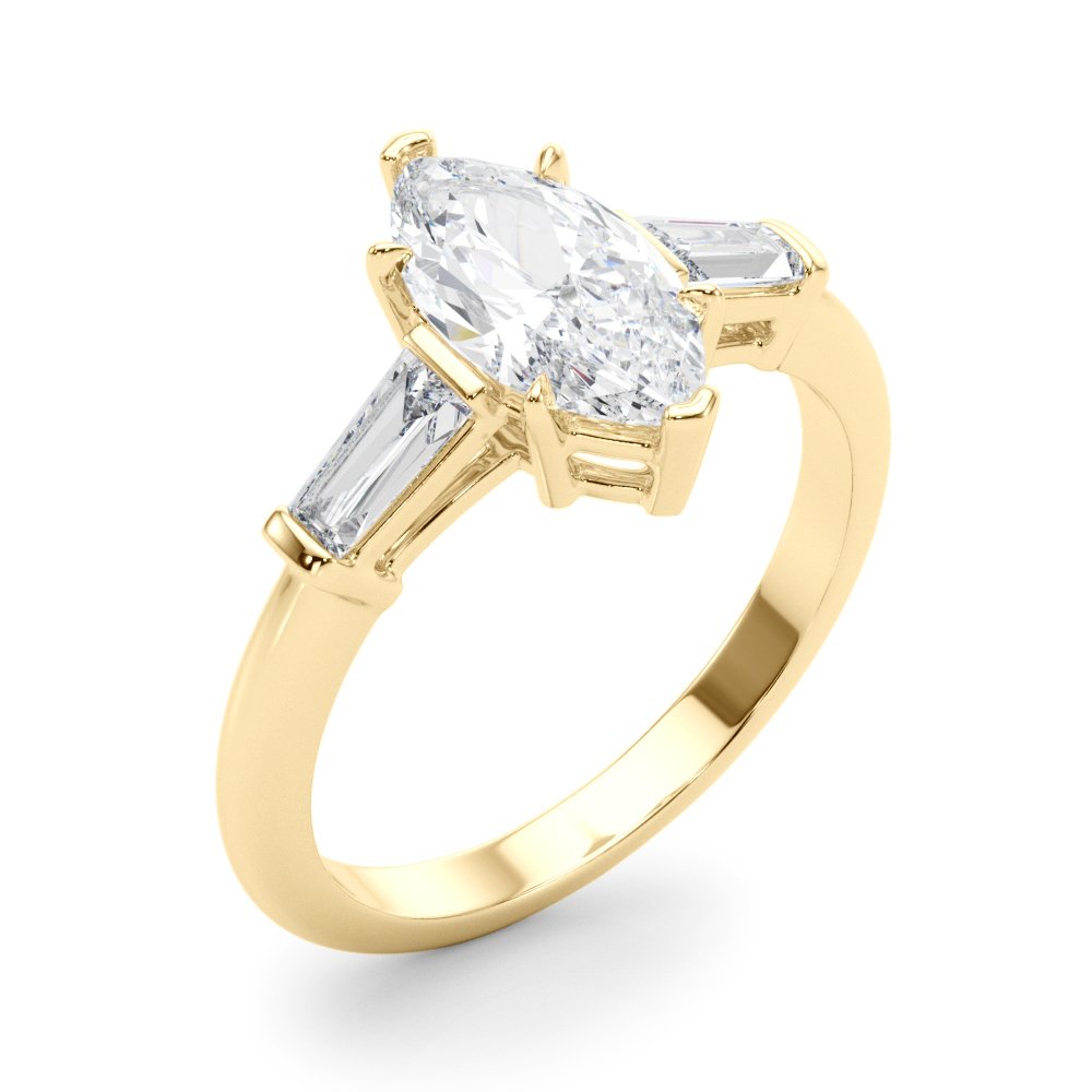 Simone Princess-cut Three Stone Engagement Ring In 14k White Gold