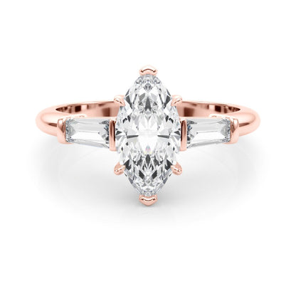 Simone Princess-cut Three Stone Engagement Ring In 14k White Gold