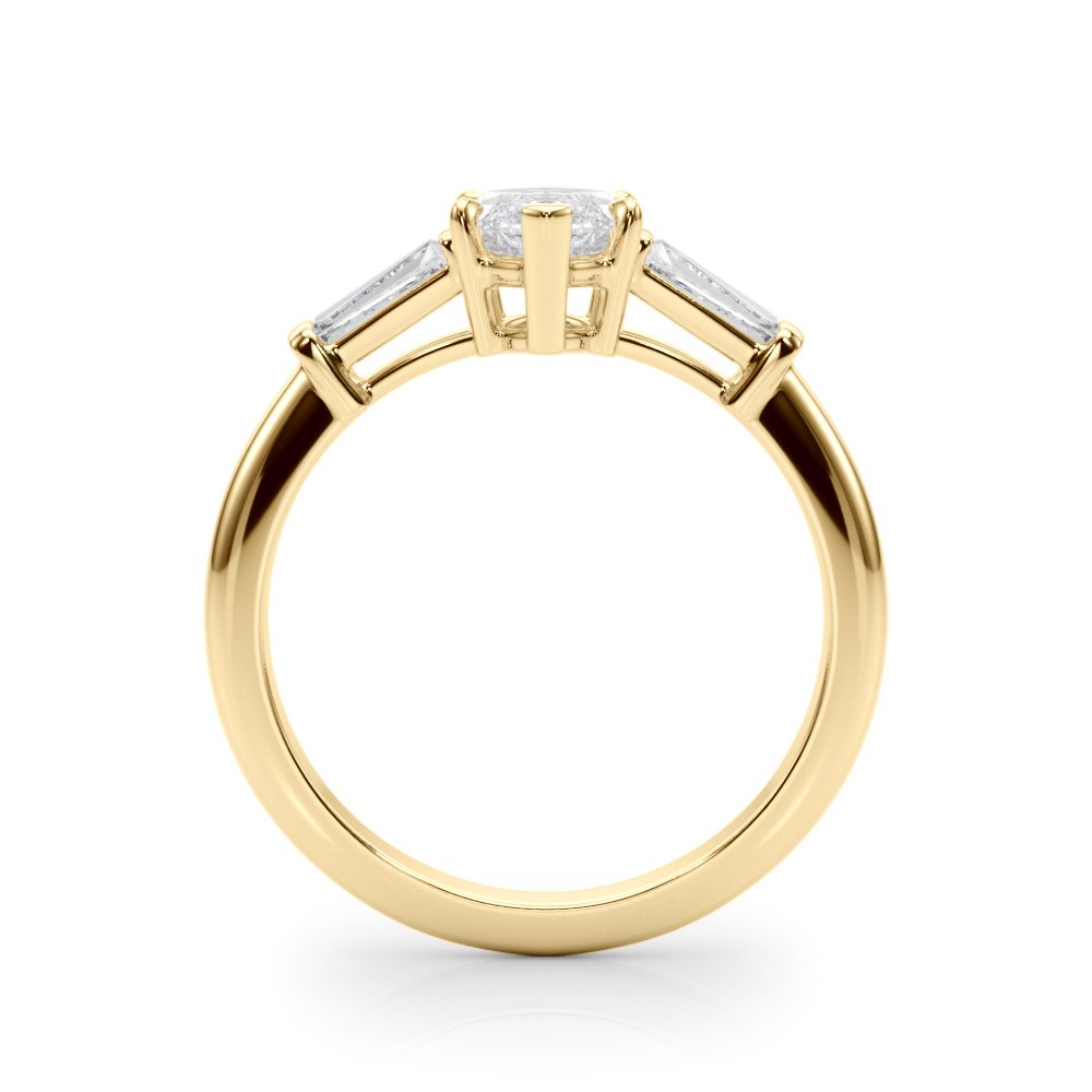 Simone Princess-cut Three Stone Engagement Ring In 14k White Gold