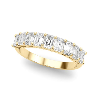 ValŽrie Emerald-cut Half-eternity Band