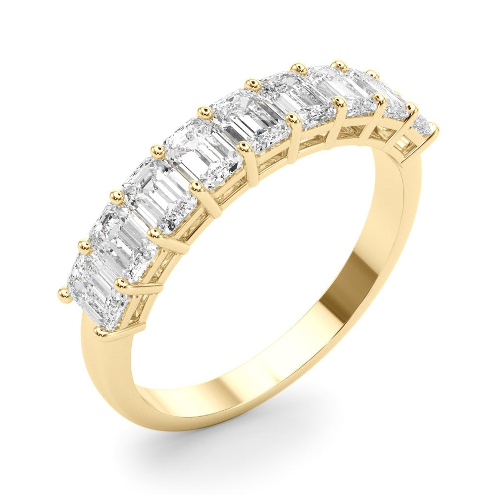 ValŽrie Emerald-cut Half-eternity Band