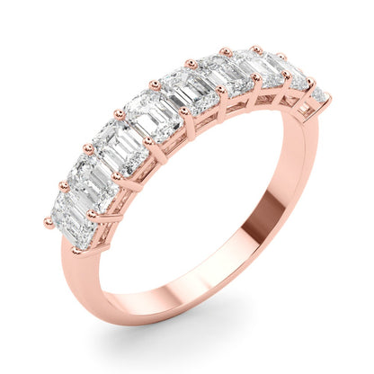 ValŽrie Emerald-cut Half-eternity Band