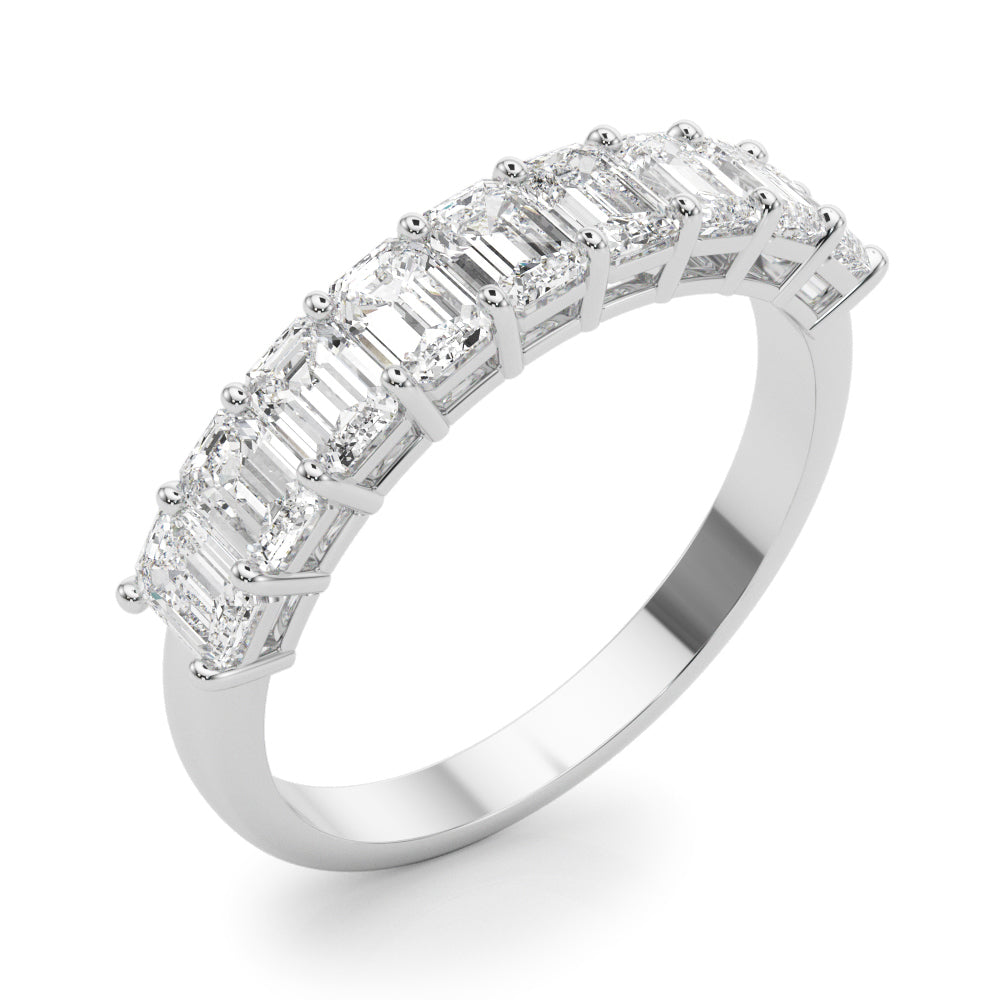 ValŽrie Emerald-cut Half-eternity Band