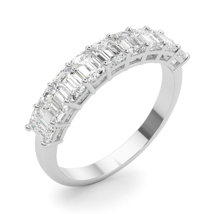 ValŽrie Emerald-cut Half-eternity Band