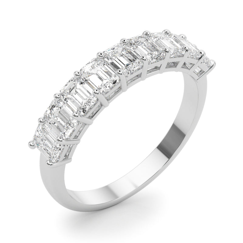 Valerie Emerald Cut Half Eternity Band