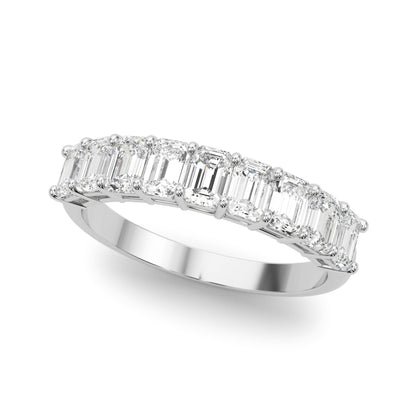 ValŽrie Emerald-cut Half-eternity Band