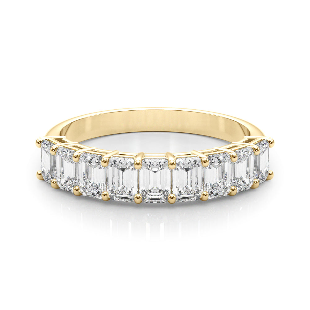 Valerie Emerald Cut Half Eternity Band