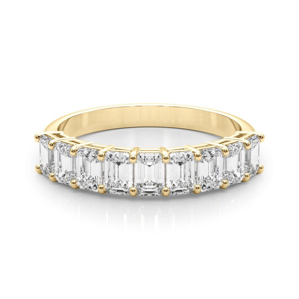 ValŽrie Emerald-cut Half-eternity Band