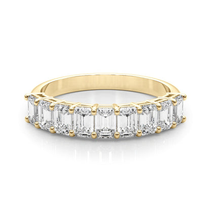 ValŽrie Emerald-cut Half-eternity Band