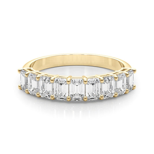 ValŽrie Emerald-cut Half-eternity Band