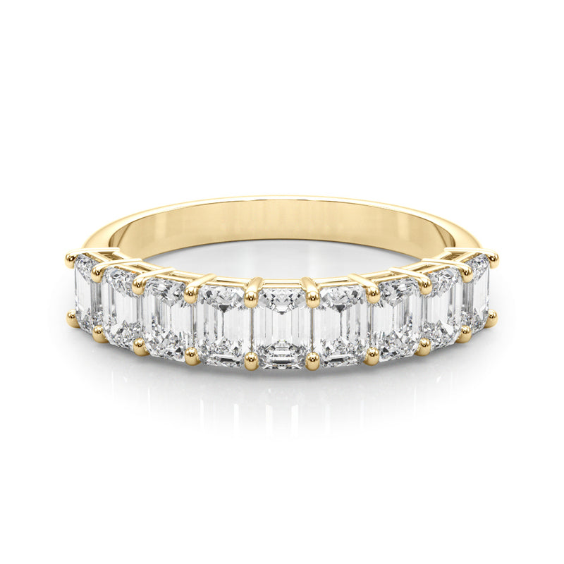 Valerie Emerald Cut Half Eternity Band