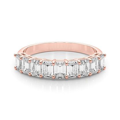 ValŽrie Emerald-cut Half-eternity Band