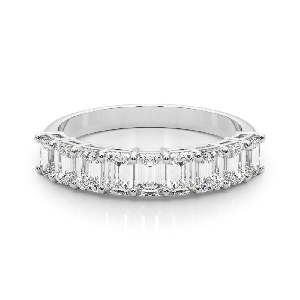 ValŽrie Emerald-cut Half-eternity Band