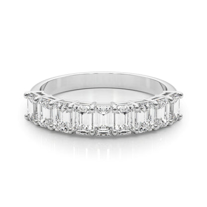 ValŽrie Emerald-cut Half-eternity Band