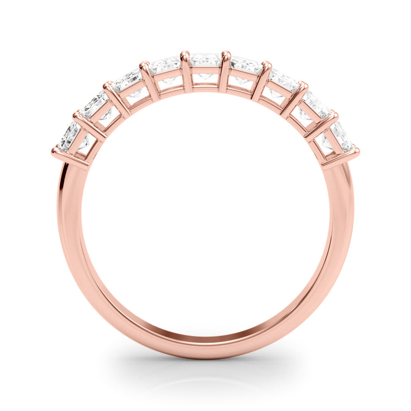 Valerie Emerald Cut Half Eternity Band