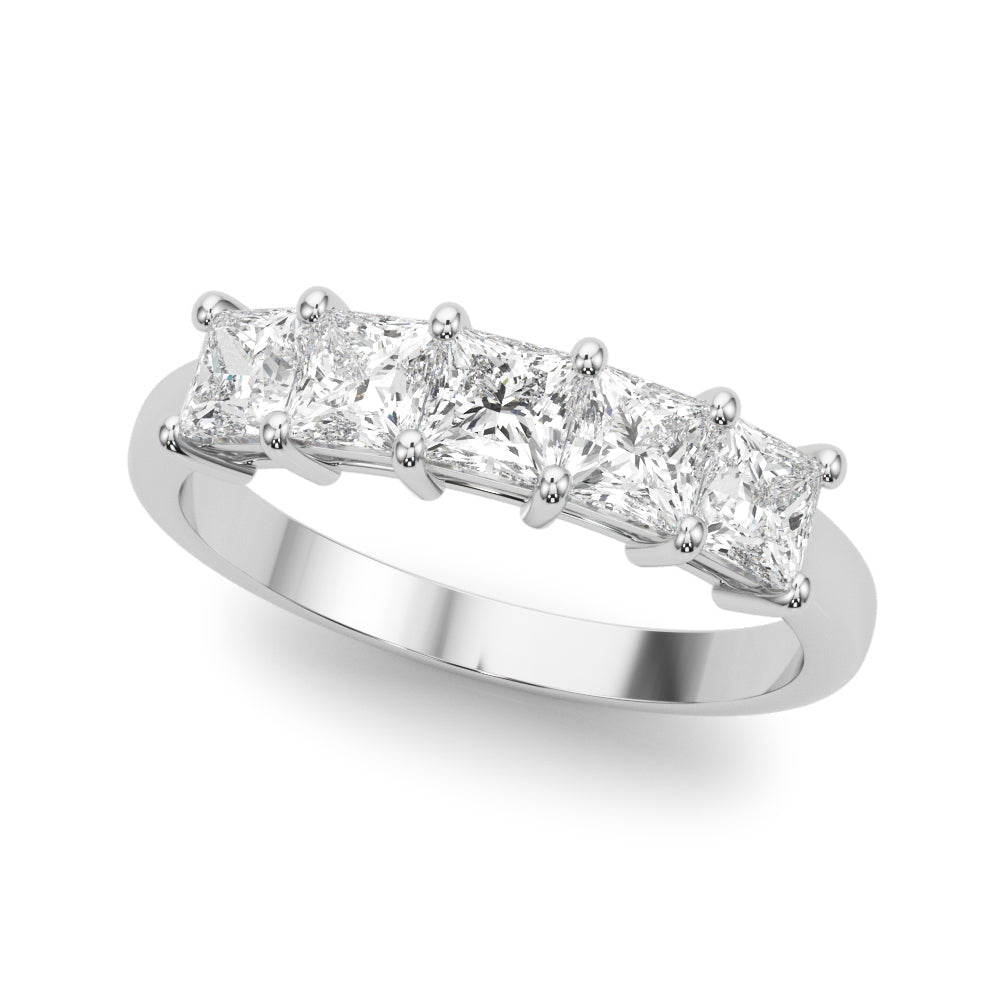 Princess-Cut Diamond Wedding Band – 0.85 ct