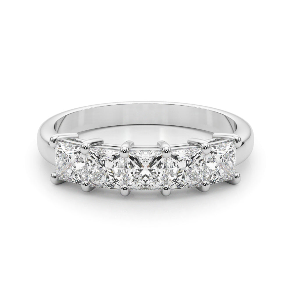 Princess-Cut Diamond Wedding Band – 0.85 ct