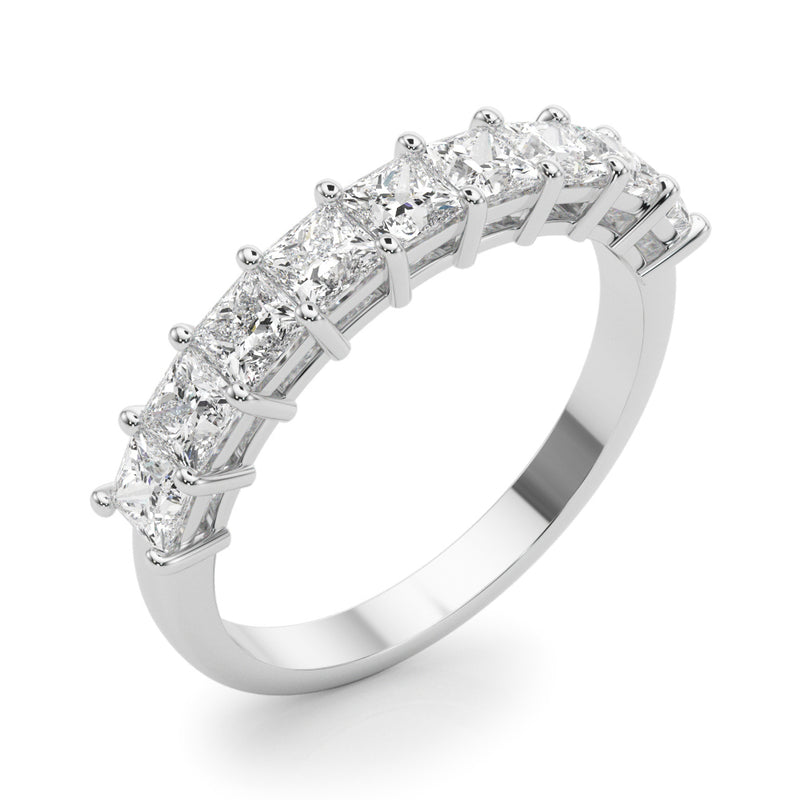 Victoire Princess Cut Stackable Diamond Band