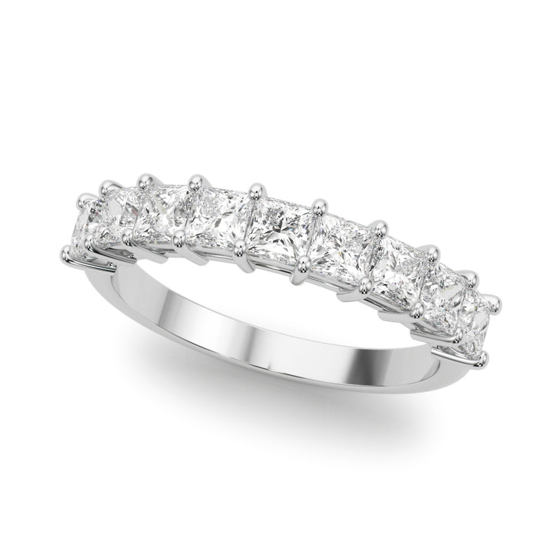 Victoire Princess Cut Stackable Diamond Band