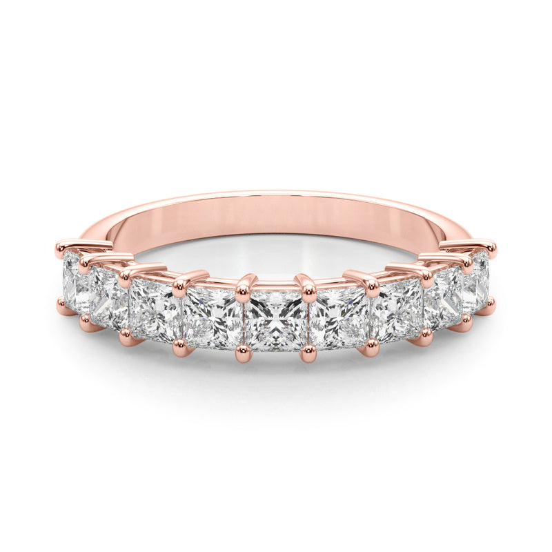 Victoire Princess Cut Stackable Diamond Band