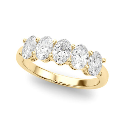 Viviane Five-stone Oval Half-eternity Band