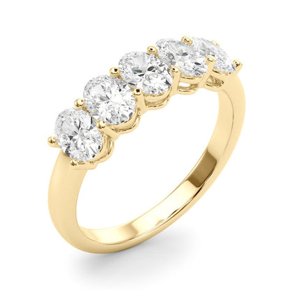 Viviane Five-stone Oval Half-eternity Band