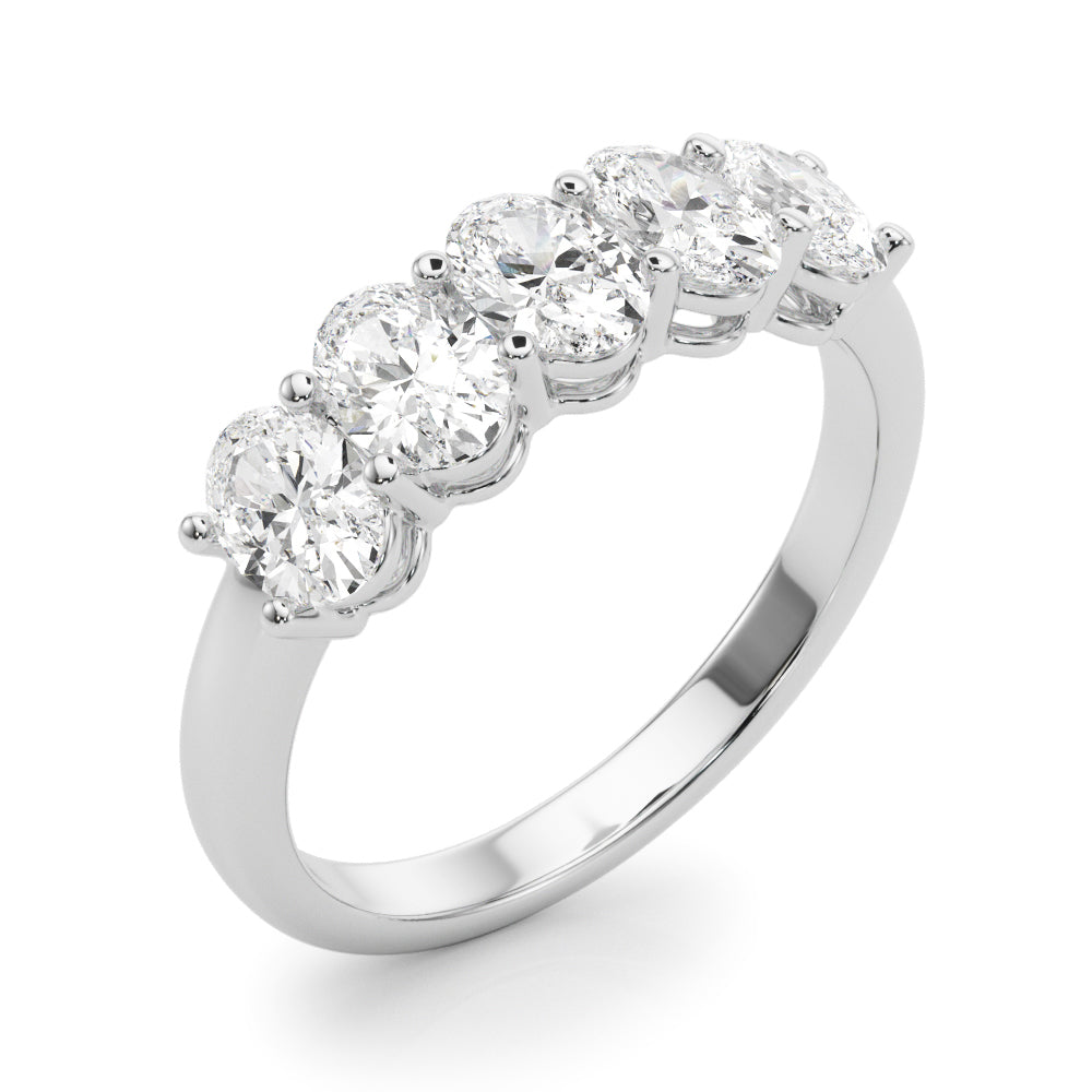 Viviane Five-stone Oval Half-eternity Band