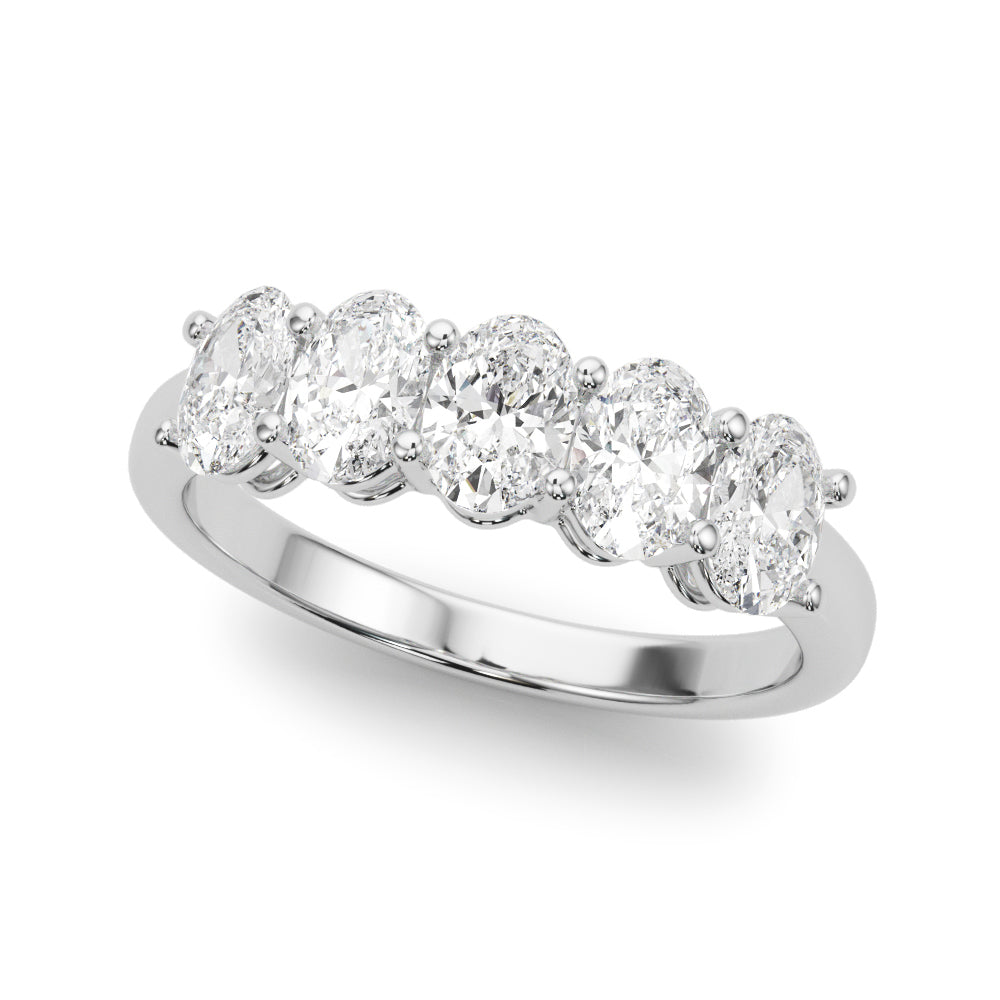 Viviane Five-stone Oval Half-eternity Band