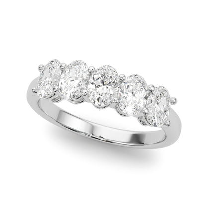 Viviane Five-stone Oval Half-eternity Band