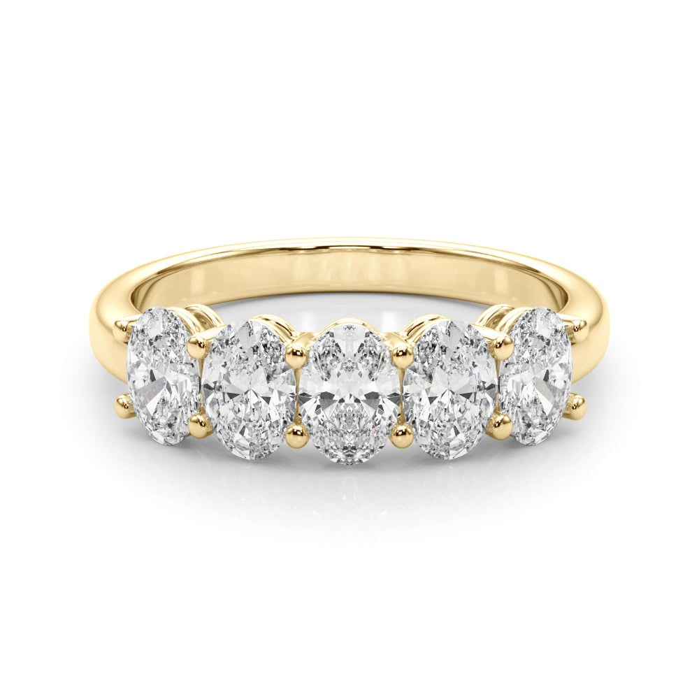 Viviane Five-stone Oval Half-eternity Band
