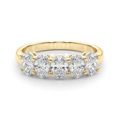 Viviane Five-stone Oval Half-eternity Band