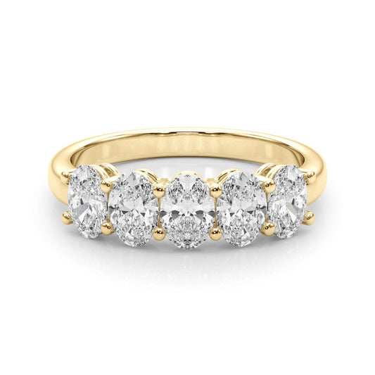 Viviane Five-stone Oval Half-eternity Band