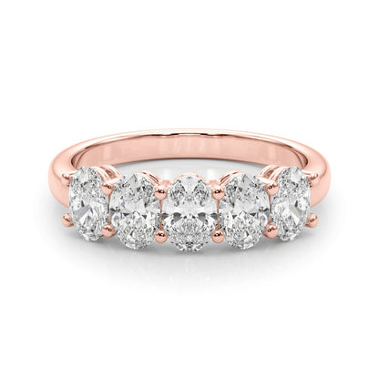 Viviane Five-stone Oval Half-eternity Band