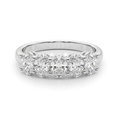 Viviane Five-stone Oval Half-eternity Band